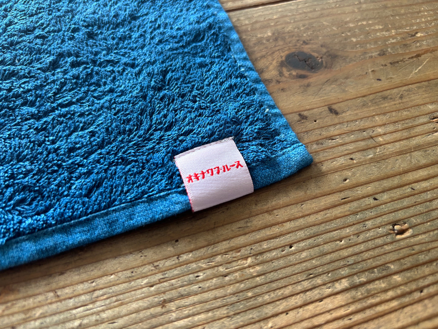 Organic cotton towel handkerchief, blue